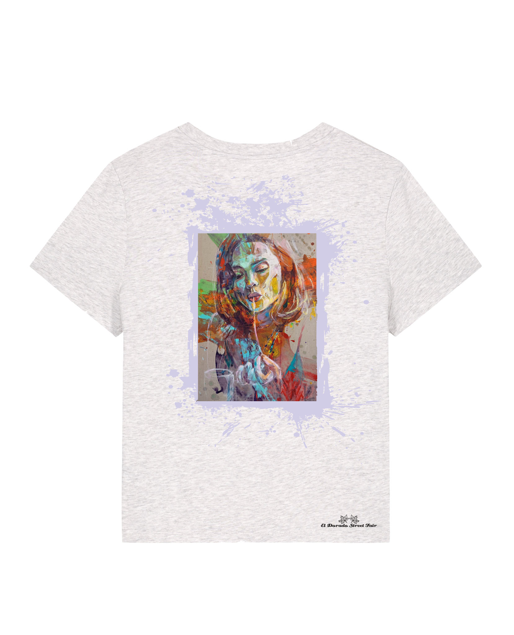 Bio Damen Medium Fit T-Shirt Spaghetti (Backprint)