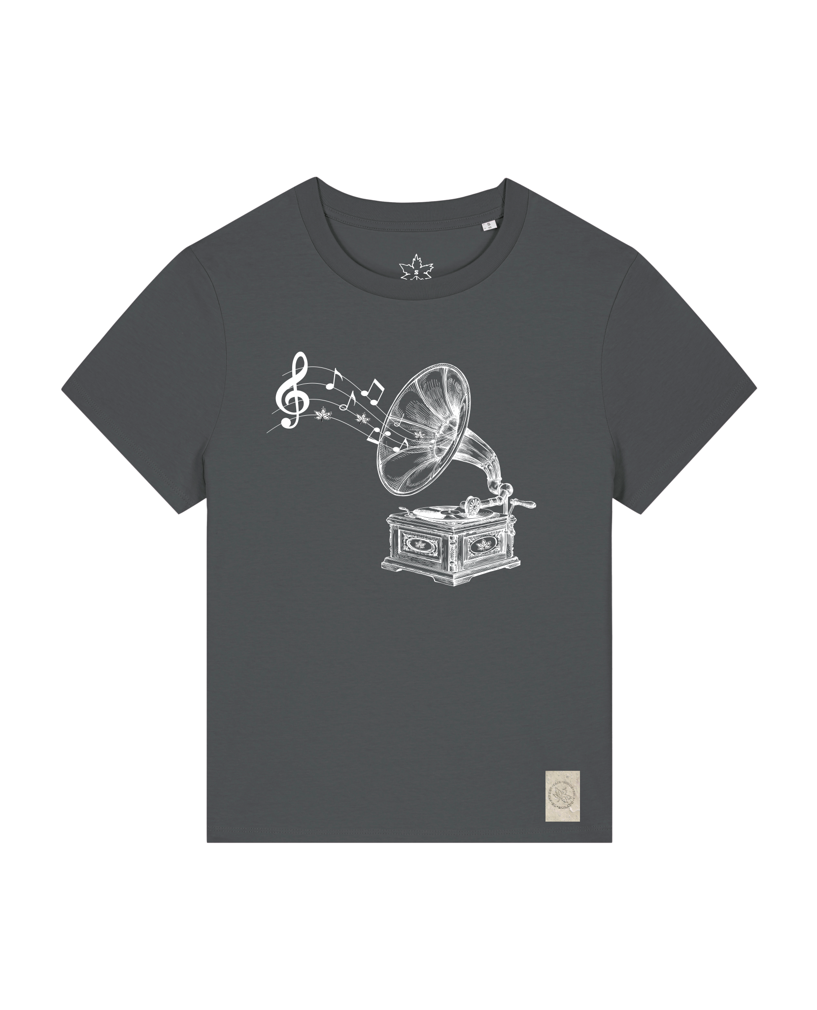 bio-female-medium fit-tshirt-stay tuned-sttw172-eisen-front