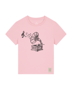 bio-female-medium fit-tshirt-stay tuned-sttw172-flamingo-front