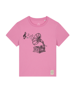 bio-female-medium fit-tshirt-stay tuned-sttw172-kaugummi-front