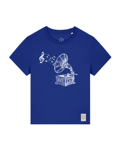 bio-female-medium fit-tshirt-stay tuned-sttw172-kornblume-front