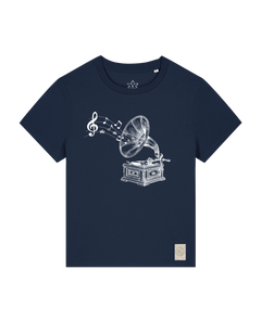 bio-female-medium fit-tshirt-stay tuned-sttw172-marine-front
