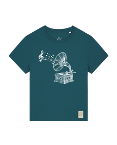 bio-female-medium fit-tshirt-stay tuned-sttw172-nordmanntanne-front