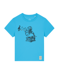 bio-female-medium fit-tshirt-stay tuned-sttw172-wasserblau-front