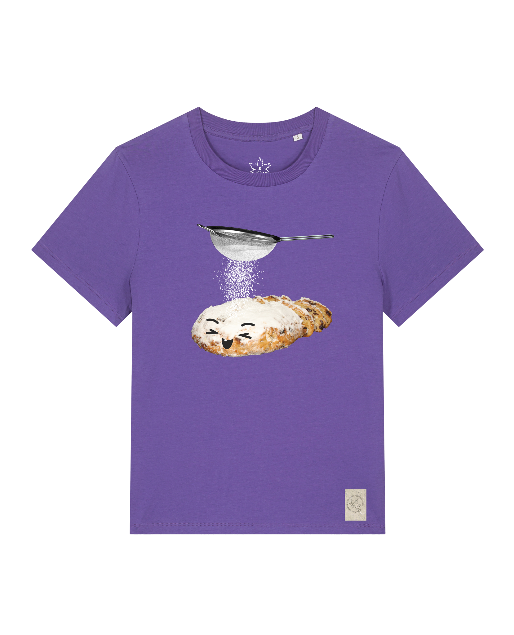 bio-female-medium fit-tshirt-stollen-sttw172-blaukraut-front