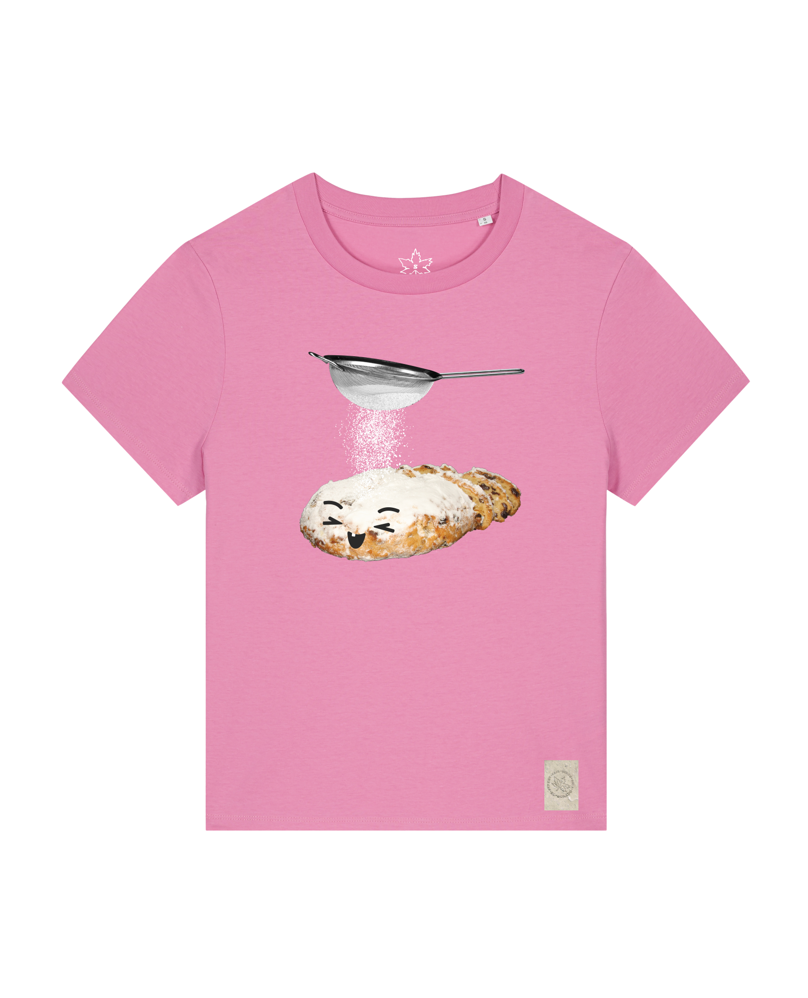 bio-female-medium fit-tshirt-stollen-sttw172-kaugummi-front