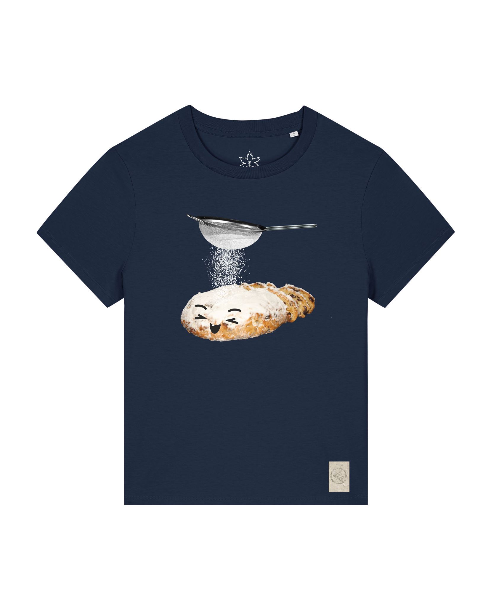 bio-female-medium fit-tshirt-stollen-sttw172-marine-front