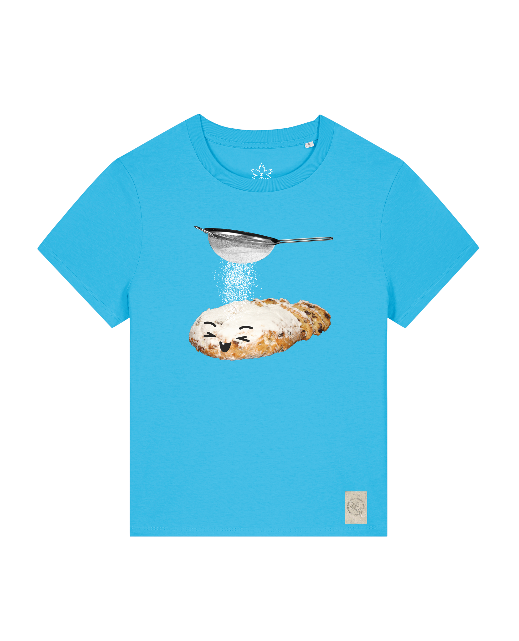 bio-female-medium fit-tshirt-stollen-sttw172-wasserblau-front