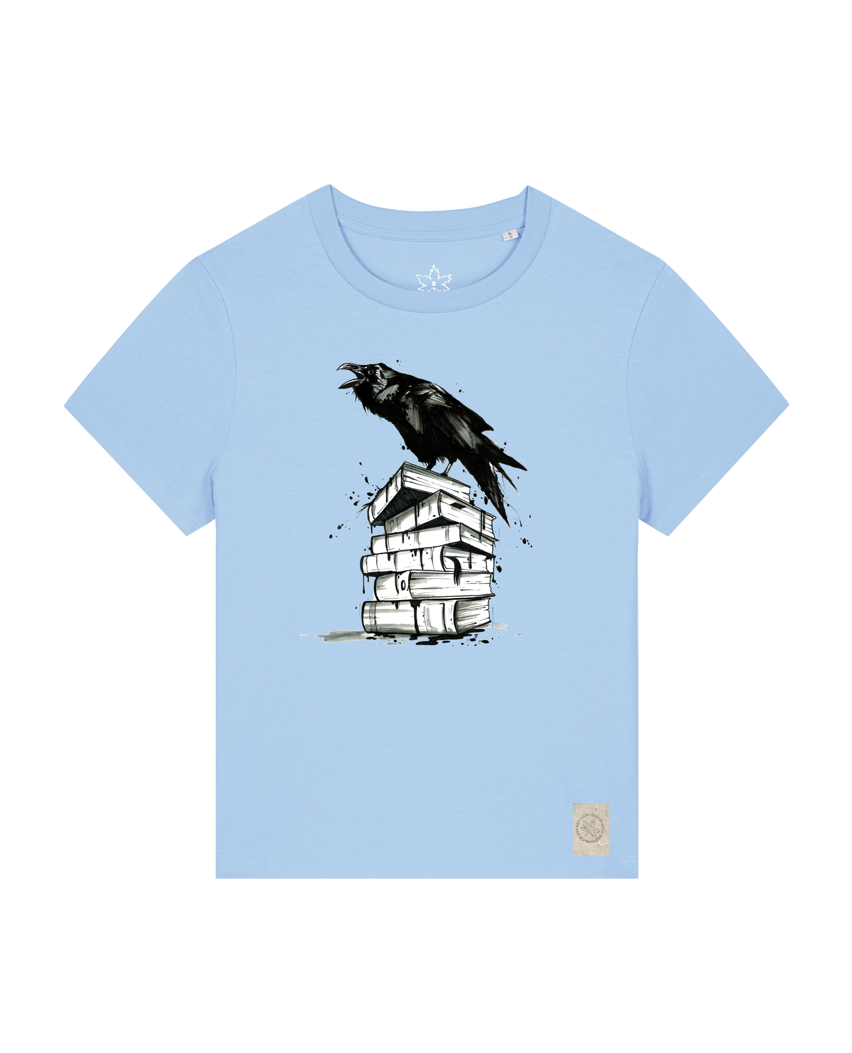 bio-female-medium fit-tshirt-study crowd-sttw172-lagune-front