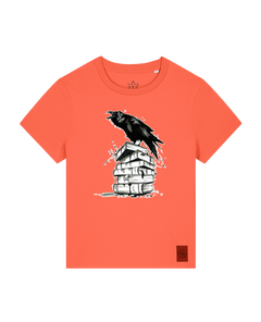 bio-female-medium fit-tshirt-study crowd-sttw172-mandarine-front
