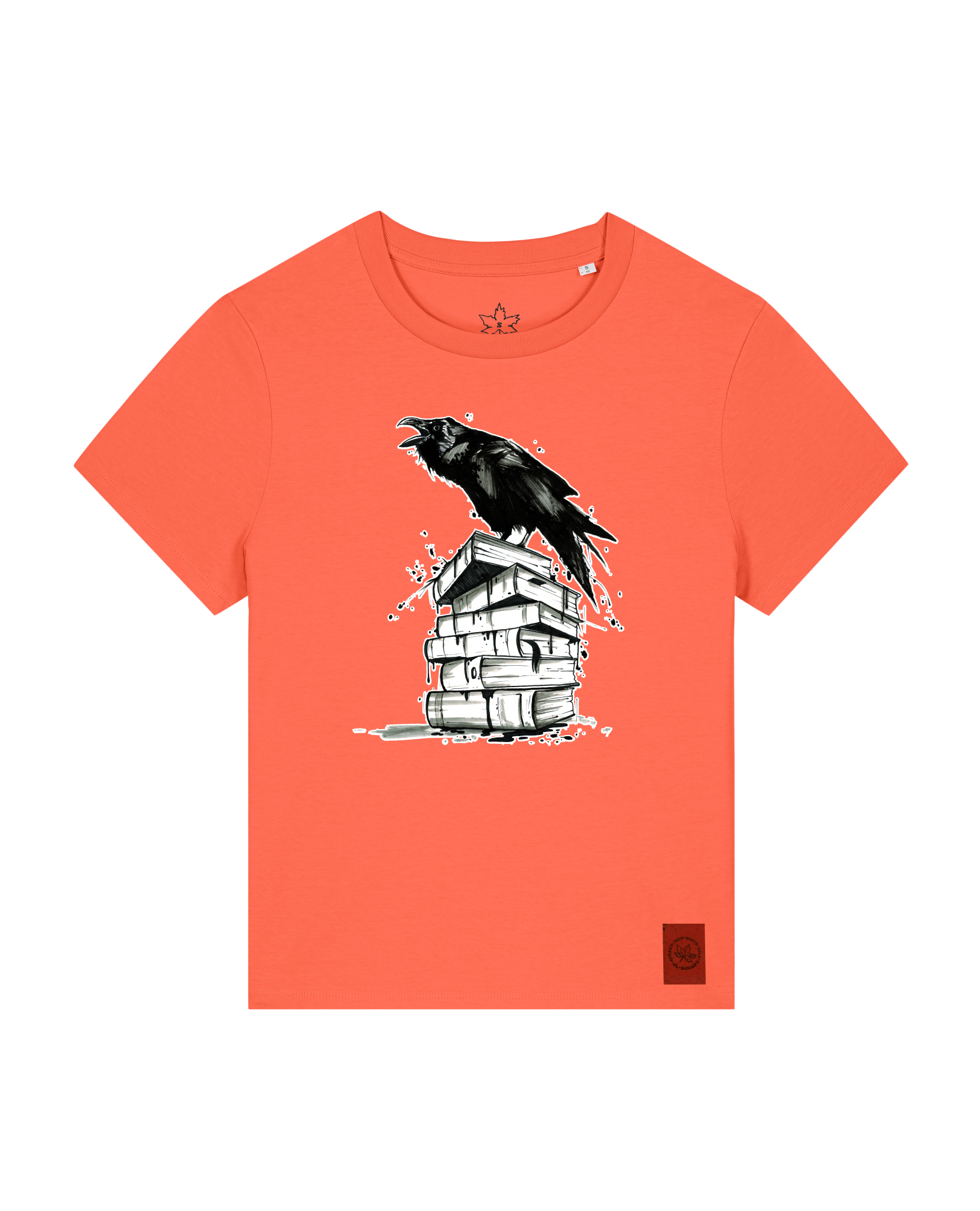 bio-female-medium fit-tshirt-study crowd-sttw172-mandarine-front