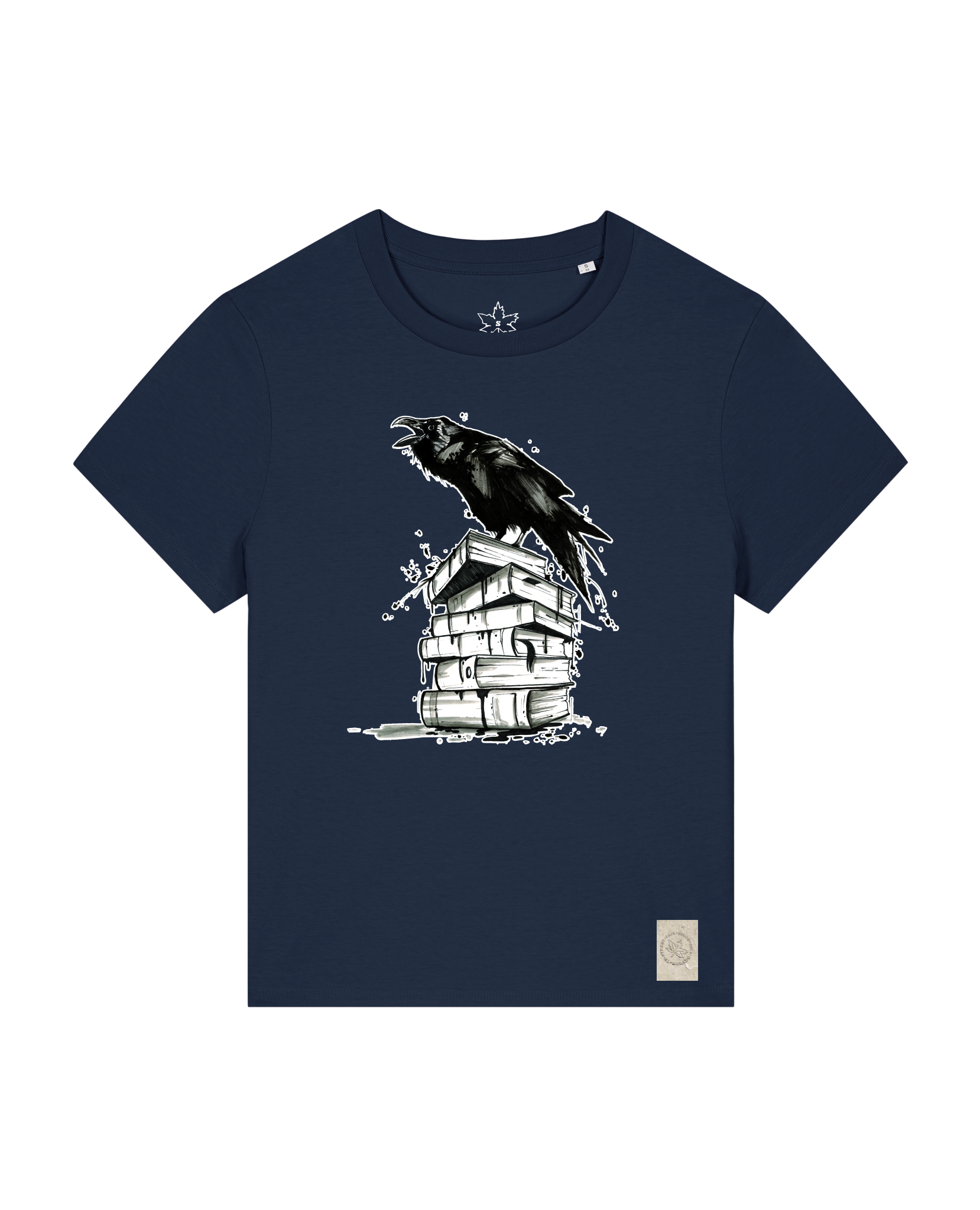 bio-female-medium fit-tshirt-study crowd-sttw172-marine-front