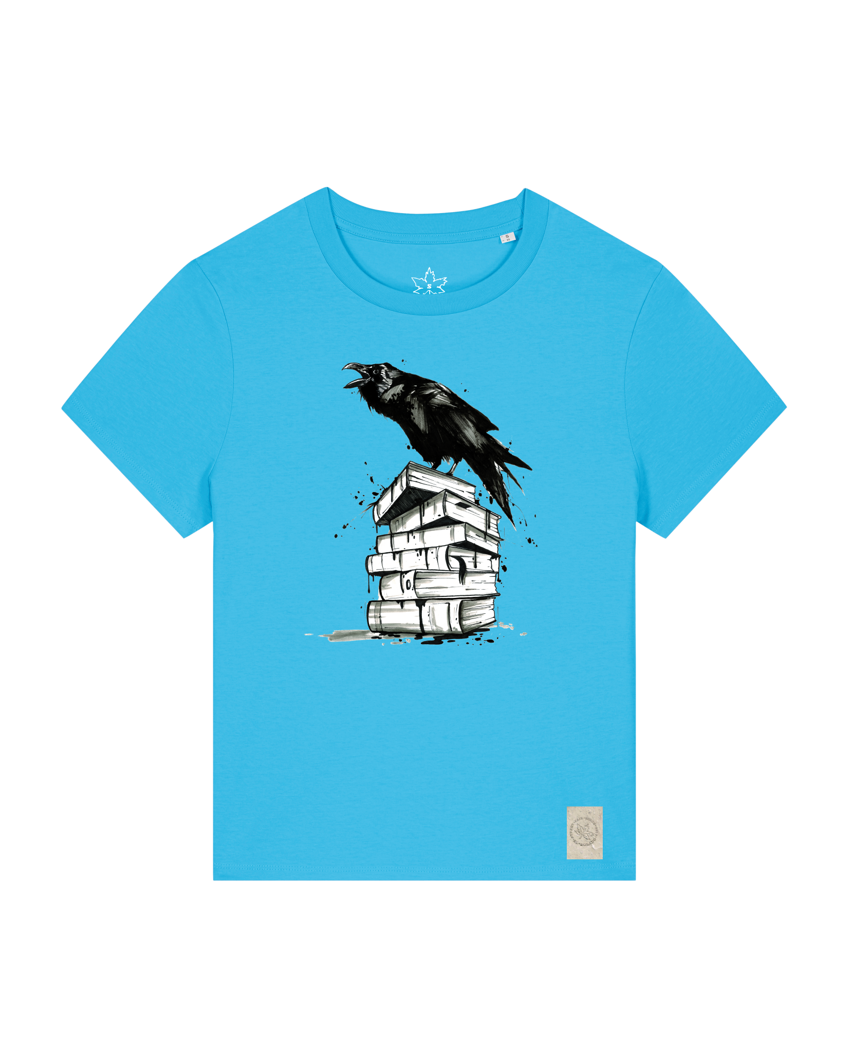 bio-female-medium fit-tshirt-study crowd-sttw172-wasserblau-front