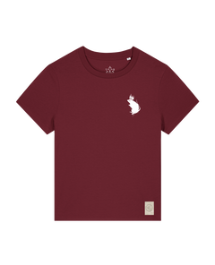 bio-female-medium fit-tshirt-subchannel staff (backprint)-sttw172-burgunder rot-front
