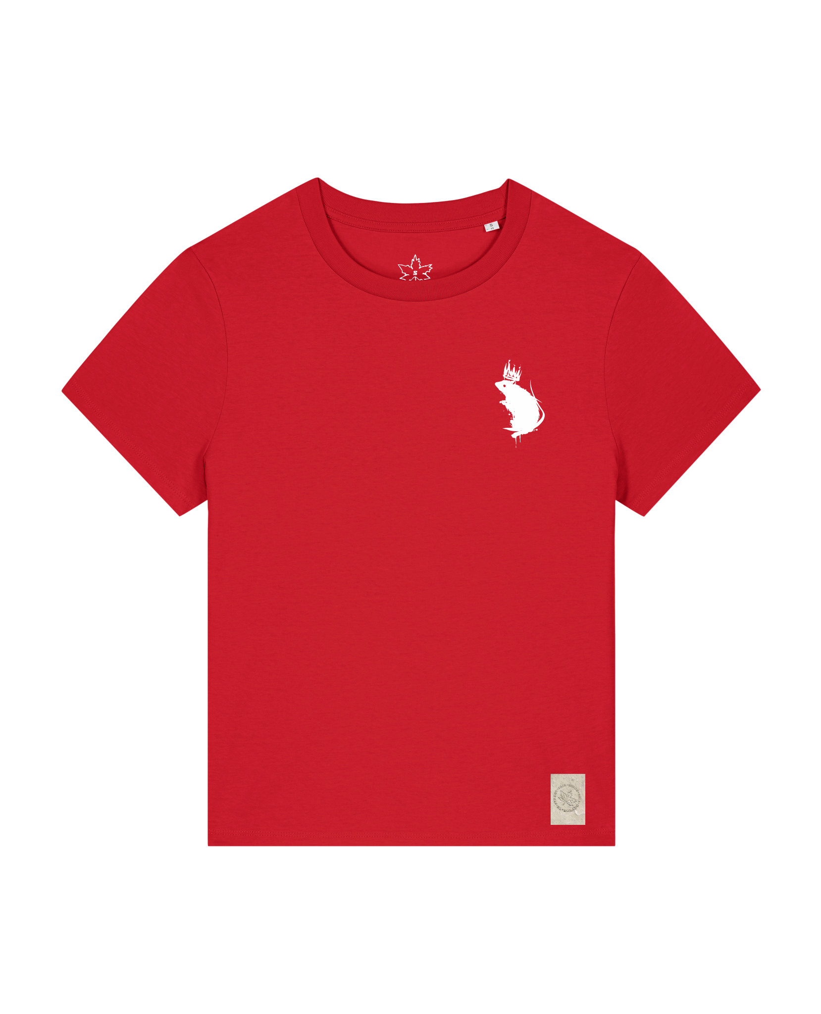bio-female-medium fit-tshirt-subchannel staff (backprint)-sttw172-erdbeere-front