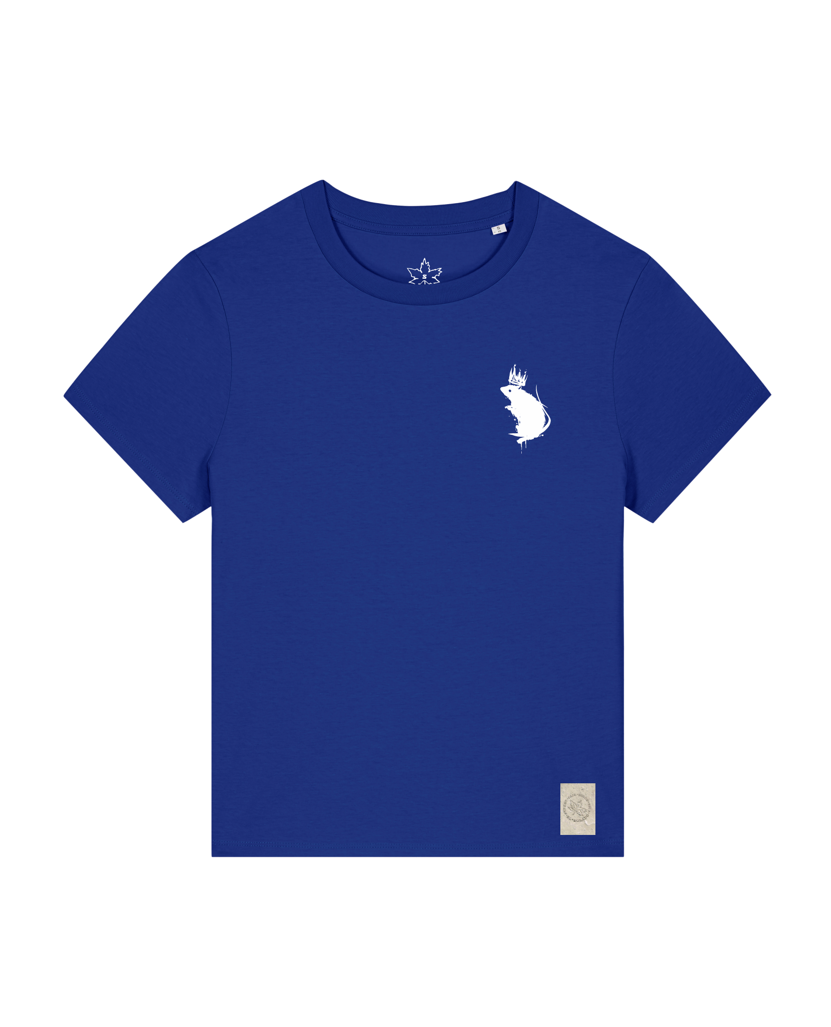 bio-female-medium fit-tshirt-subchannel staff (backprint)-sttw172-kornblume-front