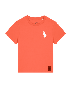 bio-female-medium fit-tshirt-subchannel staff (backprint)-sttw172-mandarine-front