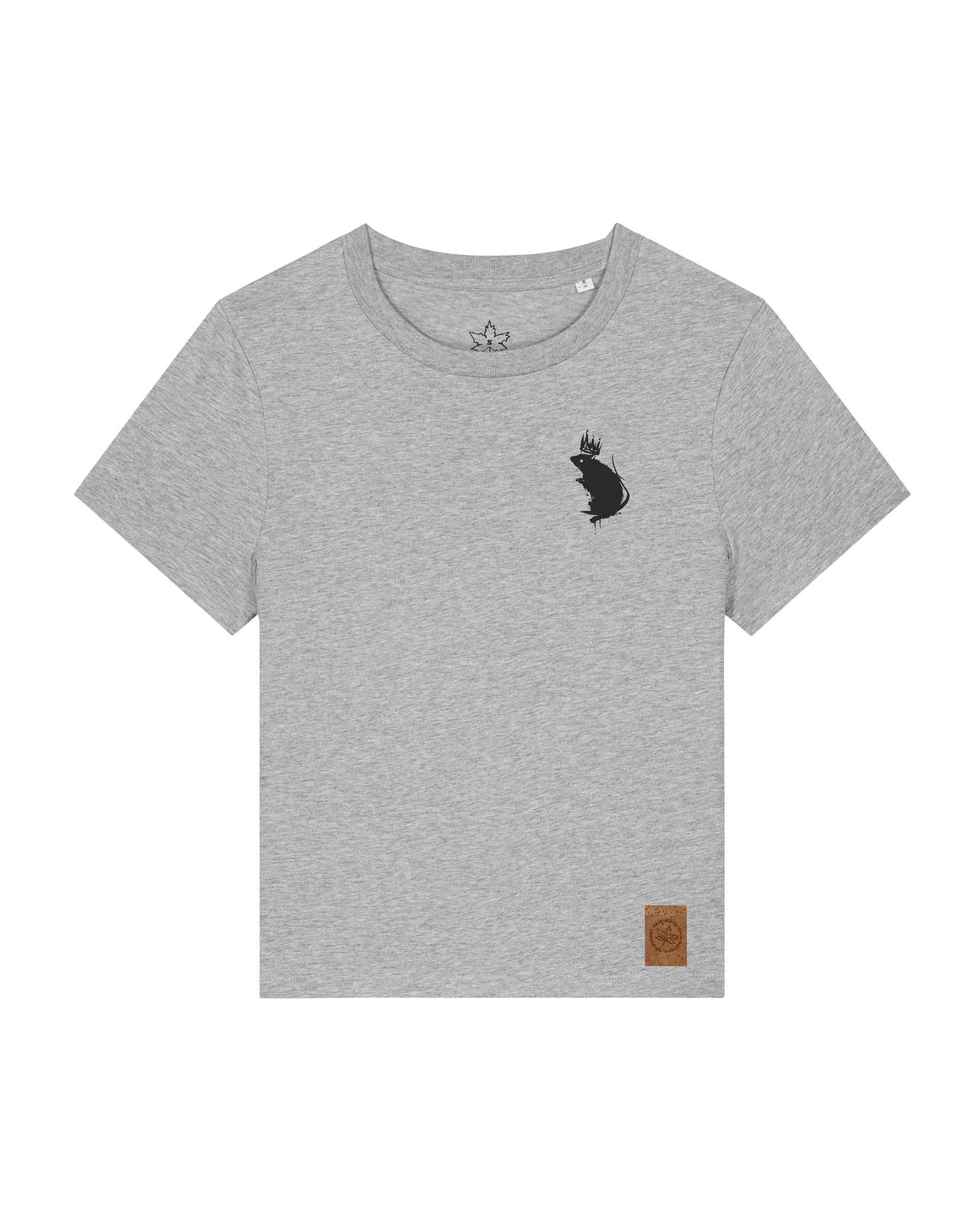 bio-female-medium fit-tshirt-subchannel staff (backprint)-sttw172-mausgrau-front