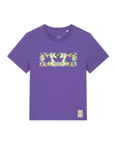 bio-female-medium fit-tshirt-three leaves 01-sttw172-blaukraut-front