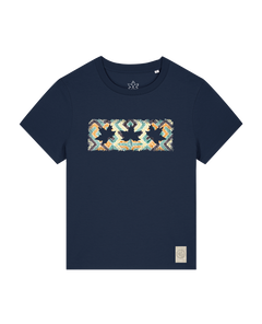 bio-female-medium fit-tshirt-three leaves 01-sttw172-marine-front