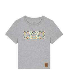 bio-female-medium fit-tshirt-three leaves 01-sttw172-mausgrau-front