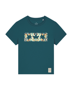 bio-female-medium fit-tshirt-three leaves 01-sttw172-nordmanntanne-front