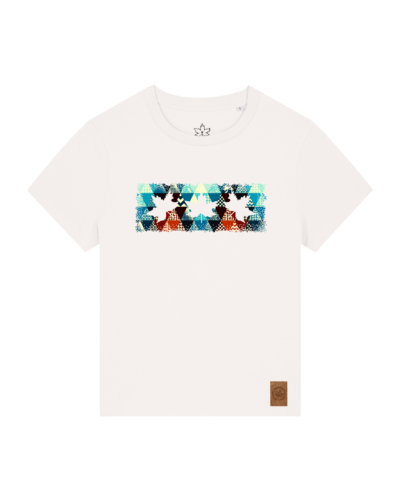 bio-female-medium fit-tshirt-three leaves 03-sttw172-bio ei-front