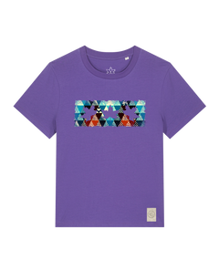 bio-female-medium fit-tshirt-three leaves 03-sttw172-blaukraut-front