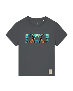 bio-female-medium fit-tshirt-three leaves 03-sttw172-eisen-front