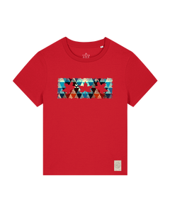 bio-female-medium fit-tshirt-three leaves 03-sttw172-erdbeere-front