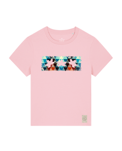 bio-female-medium fit-tshirt-three leaves 03-sttw172-flamingo-front