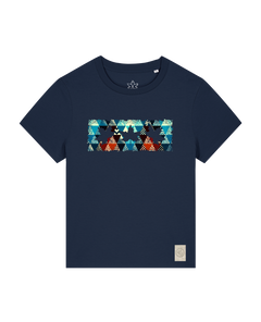 bio-female-medium fit-tshirt-three leaves 03-sttw172-marine-front