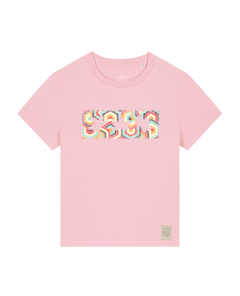 bio-female-medium fit-tshirt-three leaves 04-sttw172-flamingo-front