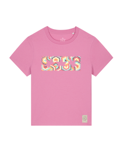 bio-female-medium fit-tshirt-three leaves 04-sttw172-kaugummi-front