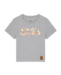 bio-female-medium fit-tshirt-three leaves 04-sttw172-mausgrau-front
