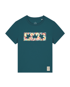 bio-female-medium fit-tshirt-three leaves 04-sttw172-nordmanntanne-front