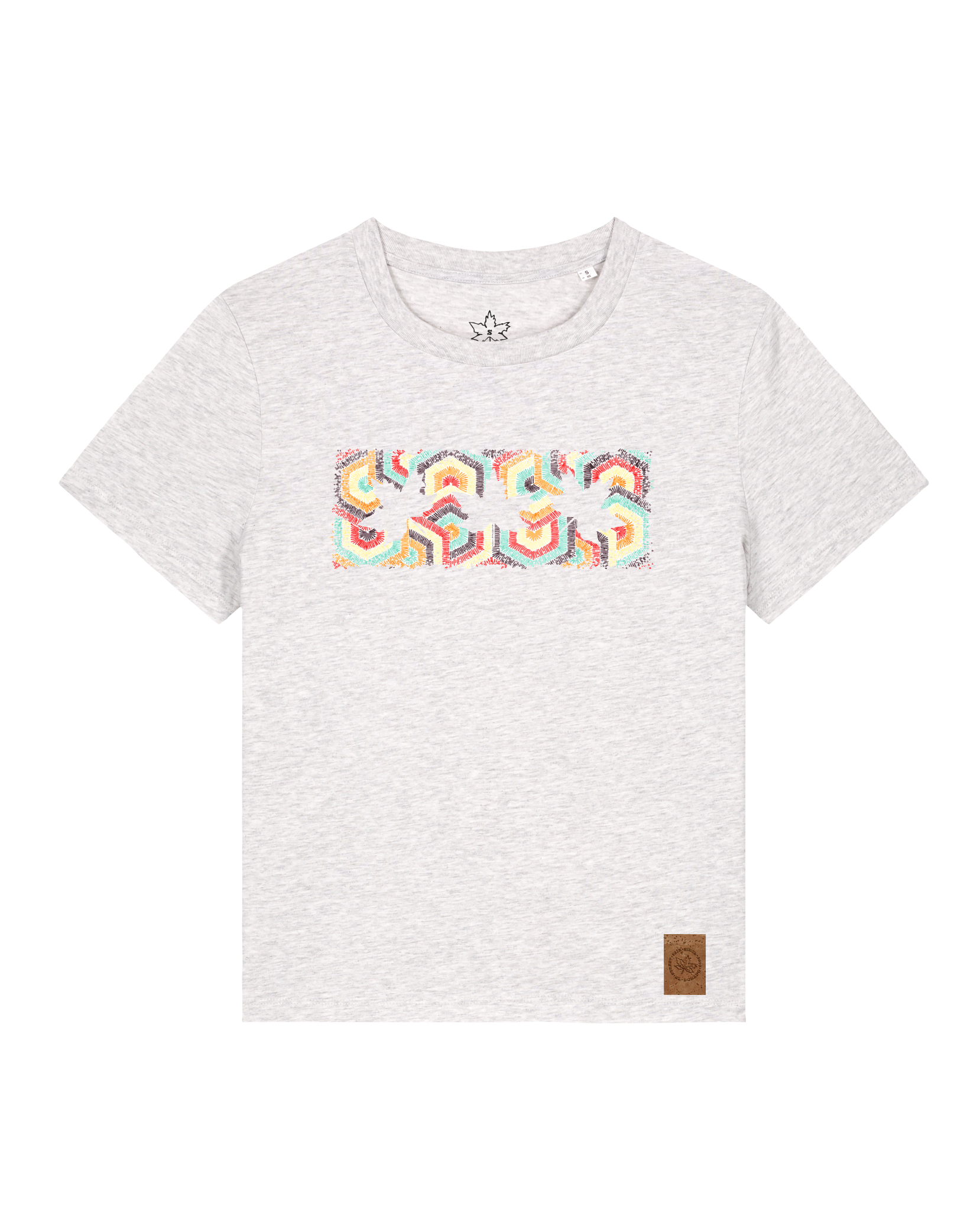 bio-female-medium fit-tshirt-three leaves 04-sttw172-rennmaus-front