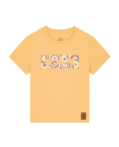 bio-female-medium fit-tshirt-three leaves 04-sttw172-senfkorn-front
