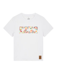 bio-female-medium fit-tshirt-three leaves 04-sttw172-weiß-front
