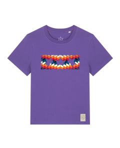 bio-female-medium fit-tshirt-three leaves 05-sttw172-blaukraut-front