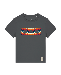bio-female-medium fit-tshirt-three leaves 05-sttw172-eisen-front