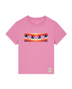 bio-female-medium fit-tshirt-three leaves 05-sttw172-kaugummi-front
