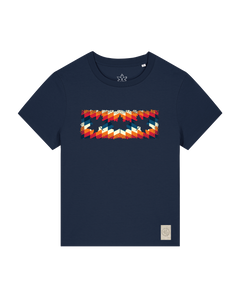bio-female-medium fit-tshirt-three leaves 05-sttw172-marine-front