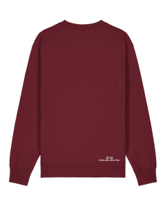 bio-unisex-medium fit-crewnecks-basic-stsu178-burgunder rot-back