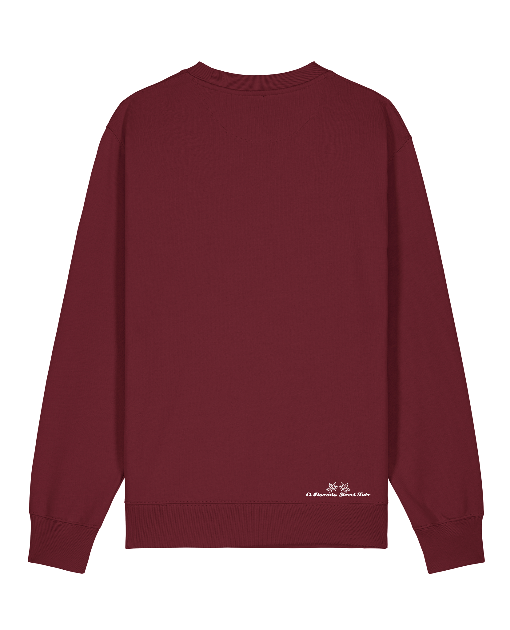 bio-unisex-medium fit-crewnecks-basic-stsu178-burgunder rot-back