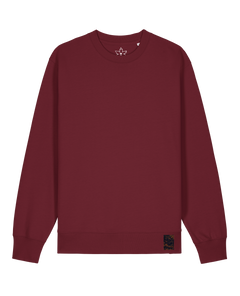 bio-unisex-medium fit-crewnecks-basic-stsu178-burgunder rot-front