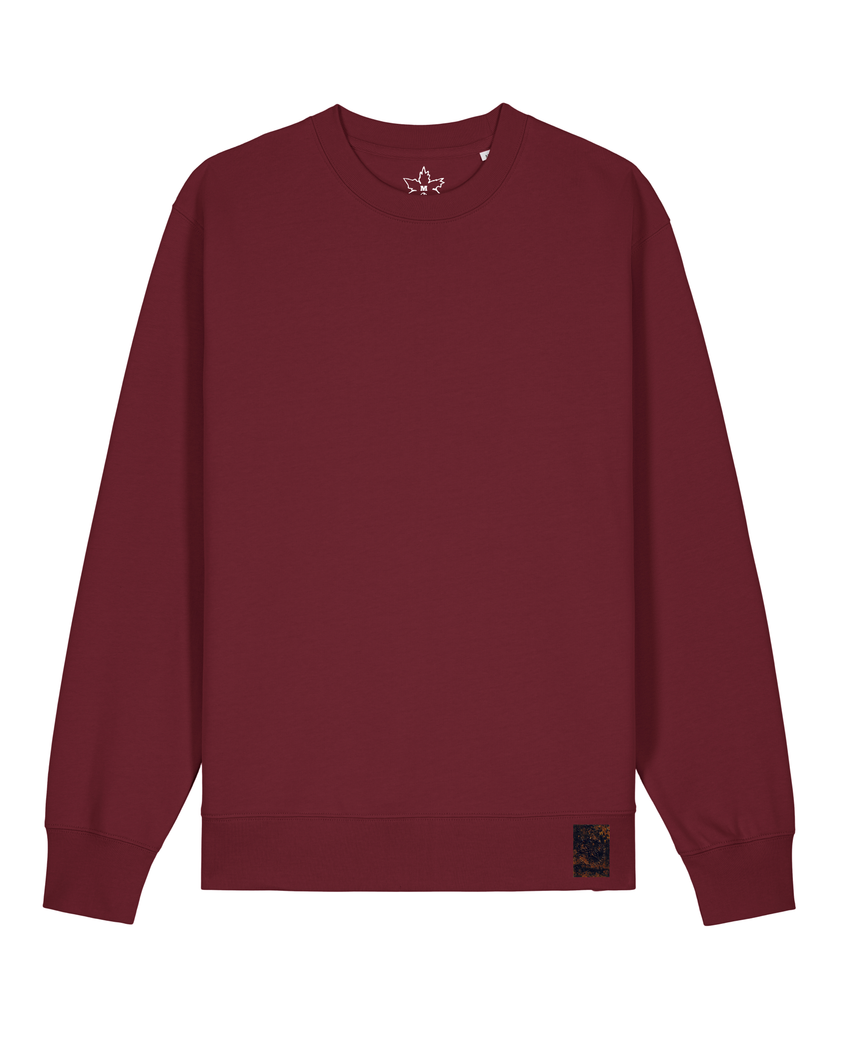 bio-unisex-medium fit-crewnecks-basic-stsu178-burgunder rot-front