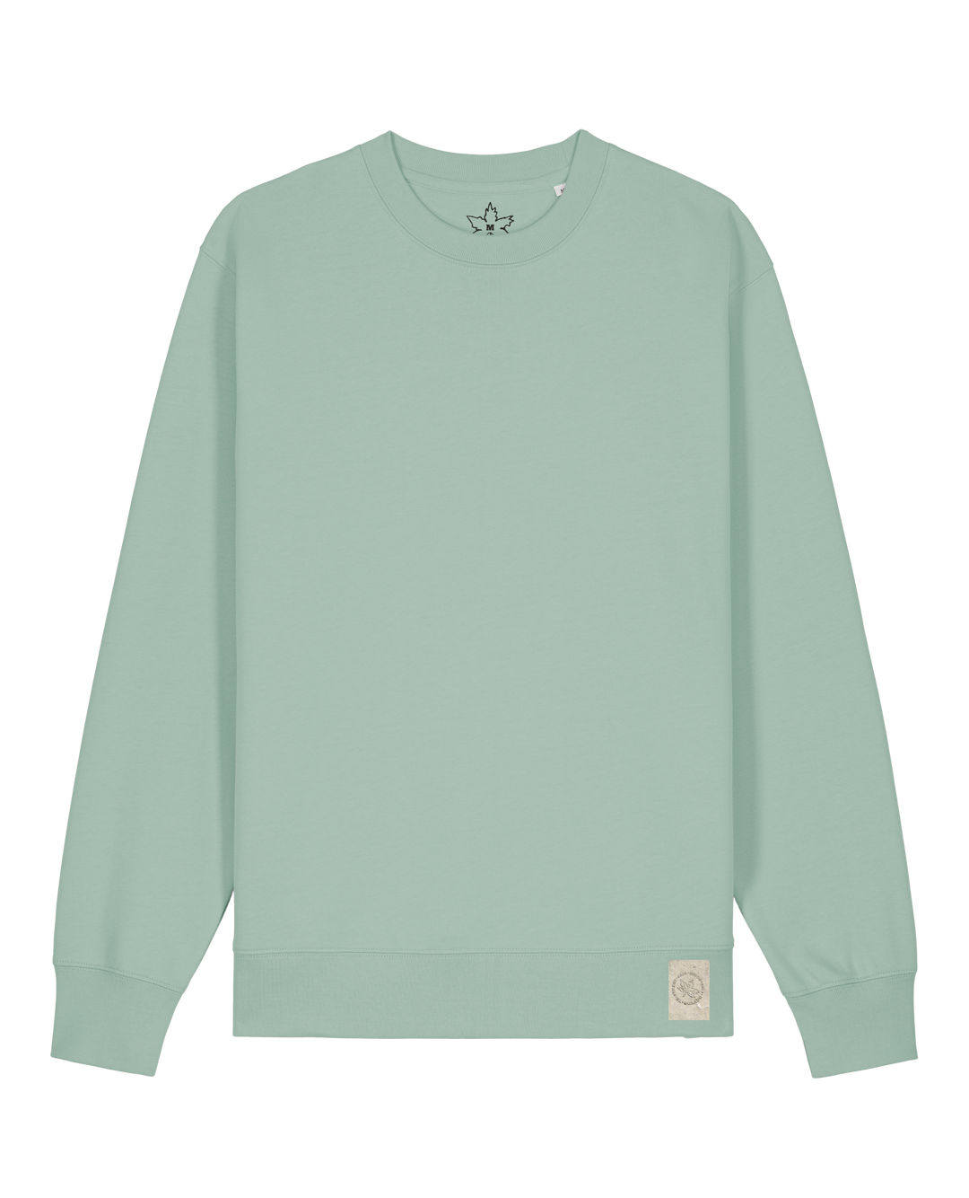 bio-unisex-medium fit-crewnecks-basic-stsu178-eukalyptus-front