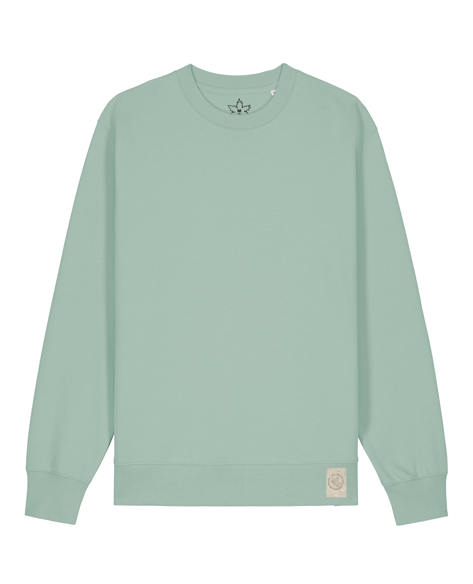 bio-unisex-medium fit-crewnecks-basic-stsu178-eukalyptus-front
