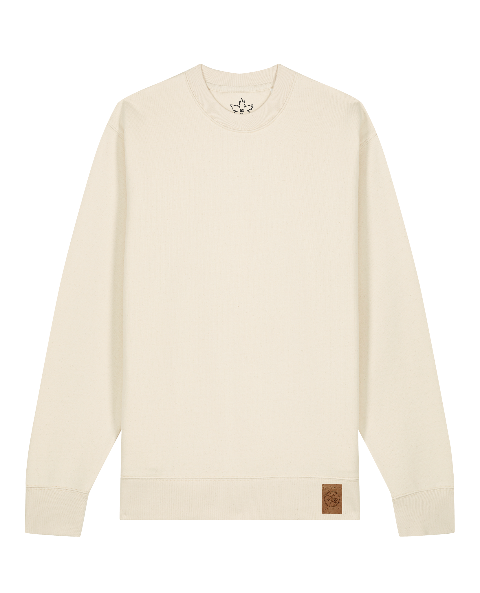 bio-unisex-medium fit-crewnecks-basic-stsu178-natur-front